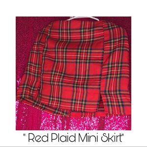 Plaid Mini Skirt Size L